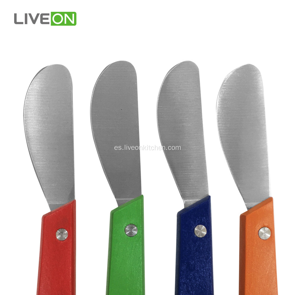 Cuchillo De Mantequilla Mango De Madera 4 Piezas Set