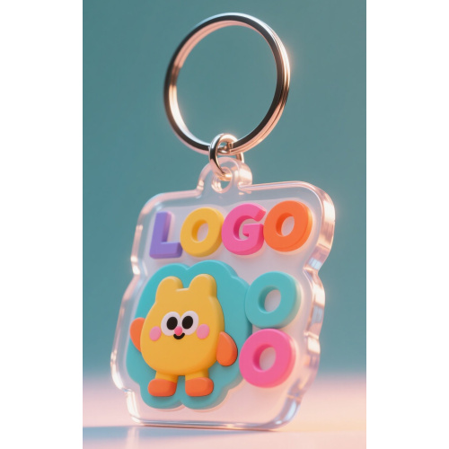 Customized plastic keychain design