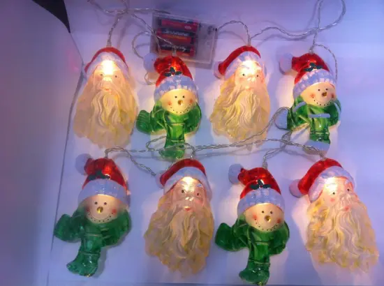 LED String Lights Snowman and Santa