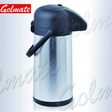 Best seller Stainless steel insulated isolation thermos vacuum airpot,pump pot,coffee pot with rotary base1.6L,1.9L,2.2L,2.5L,3L