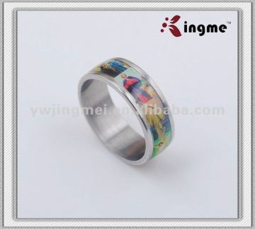 2012 New design saint epoxy image religious ring