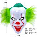 Máscara de terror de Halloween em PVC coringa de cabelo verde
