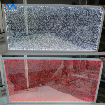 Custom Laser Engraved PMMA Acrylic LED Light Guide Panel 1200x600mm for RGB LED