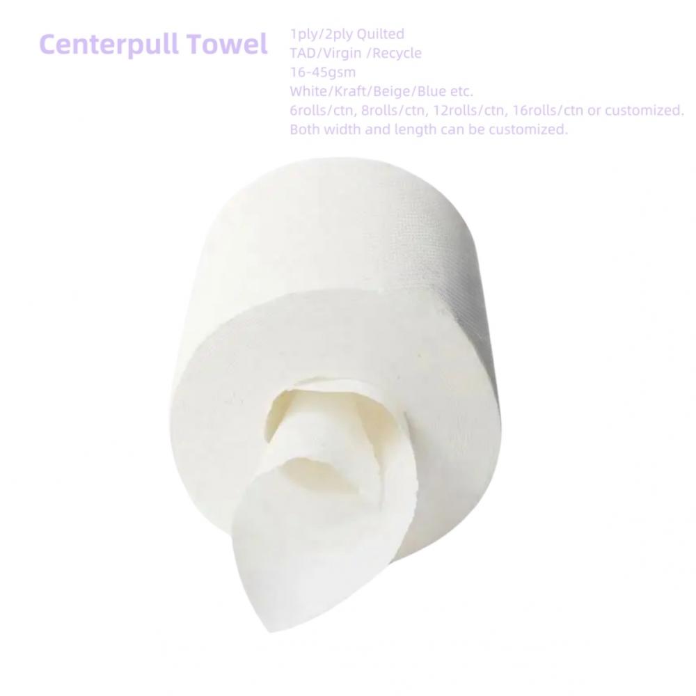 تمثل ماص بسرعة 2ply equilted centerpull منشفة