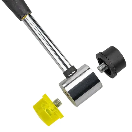Professional Mazo de Martillo Factory: Manufacturing 30mm & 35mm Rubber Mallets with Pipe Handle and Dual Heads for Installation Needs
