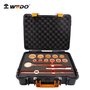 WEDO German DIN Standard BAM ATEX Non-Sparking 3/4'' Dr Socket Set - 14pcs