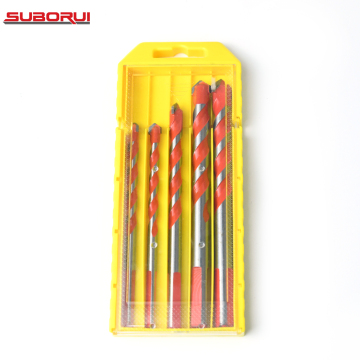 SUBORUI 5Pcs Triangle Masonry Drill Bits Set for Concrete Tiles Ceramic Glass