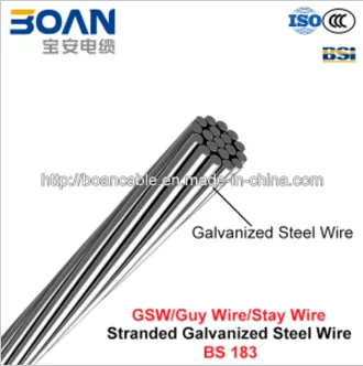 Gsw, Guy Wire, Stay Wire, Steel Wire, Stranded Galvanized Steel Wire (BS 183)