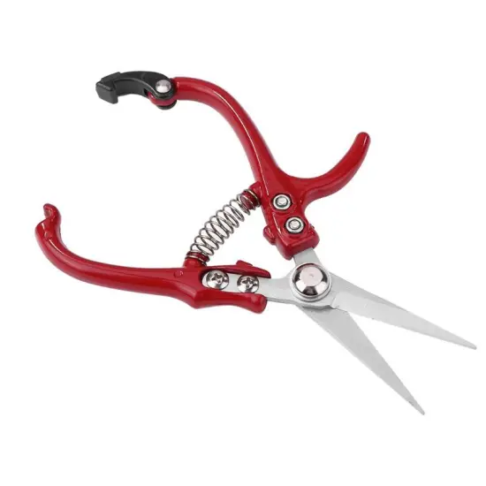 Garden Shearing Pruner Multi-functional Tree Cutter Scissors Safety Buckle Stainless Steel Spring Grass Flower Shear Tool