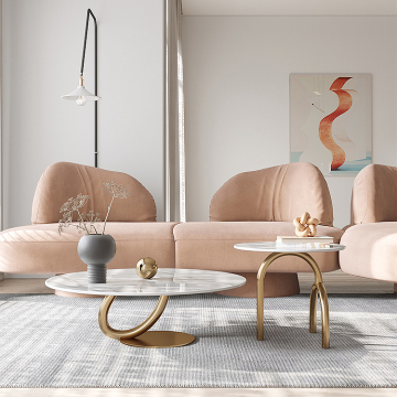 Luxus Wohnzimmer Couchtisch mit Marmordesign