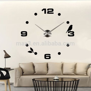 Modern art design 3d eva foam watch wall sticker clock for home
