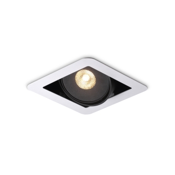 Modern COB 16W Aluminum 20 Degree Black/White Hotel LED Grille Light
