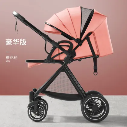 Luxury Two-Way Reversible Handle Push Baby Stroller