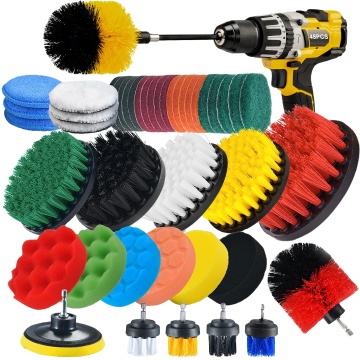 45-Piece Brush Attachment Set for Drilling Power Scrubber