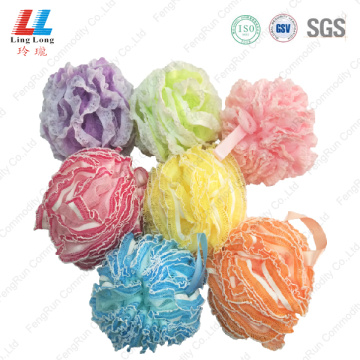 Lace mesh sponge ball bath loofah shower scrub