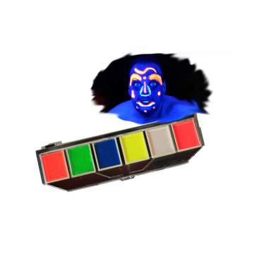 6 colors UV Fluorescent face paint palette