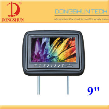 DS-9169 9inch car headrest lcd monitor 2 video input
