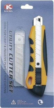 18mm plastic cutter knife with 10 pcs replacement blade cutter set