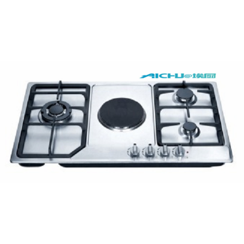 Stainless Steel Ranges Built-in 3 Burners And 1 Electric Element Factory