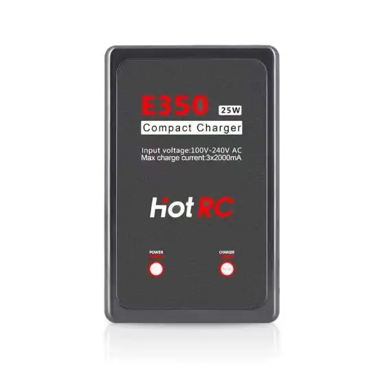 Original HotRc E350 Pro AC100-240V 2000mA 25W 2-3S Lipo Battery Charger For RC Mini Drone Quadcopter Car Truck Toy