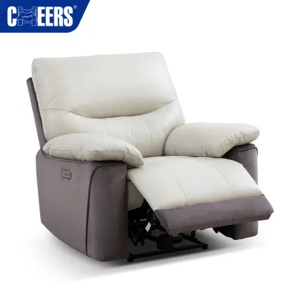 MANWAH CHEERS: Latest Design - Fashional Leather Velvet Power Reclining Loveseat Sofa