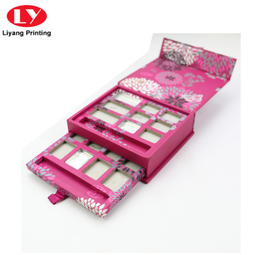 Custom Logo High Pigmented Pink Eyeshadow Palette Packaging