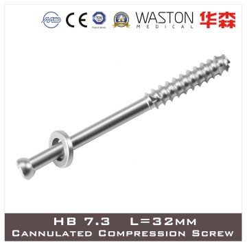 Hb7.3 Titanium or Ss Cannulated Compression Screws with Long Threaded