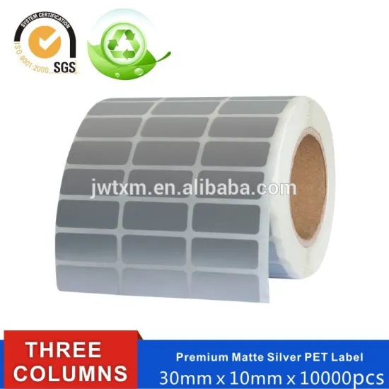 Direct factory premium 50um glossy blank adhesive battery PET sticker labels