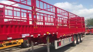 3 Axles 4 Axles Fence Cargo Semi Trailer