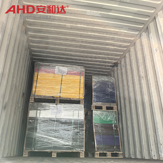 Colroed POM sheet product shipment