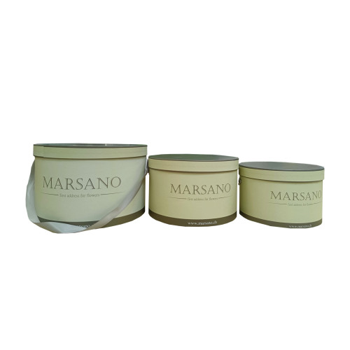 Tea flower Flat edge round paper tube box