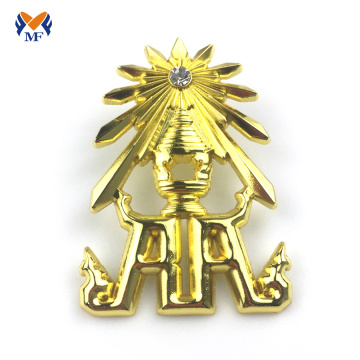 Insignia de metal de decoración de placas de oro 3D para automóviles