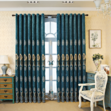 European style chenille embroidered curtain fabric