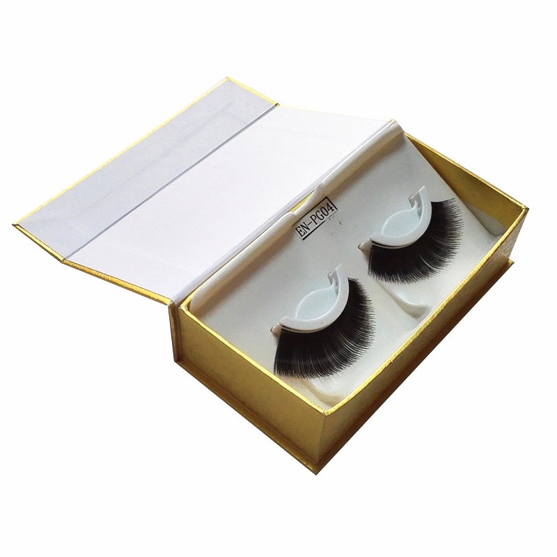 Gold Paper Recycled Eyelash Box False Eyelashes Packaging