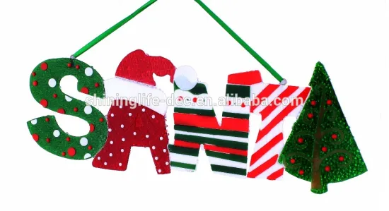 christmas home decoration santa letters hanging ornament