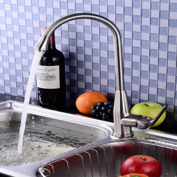 Deck Mounted Pull out Water Tap Kitchen Mixer Faucet