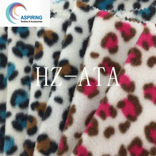 100%Polyester 150d/144f Micro Printed Polar Fleece Fabric