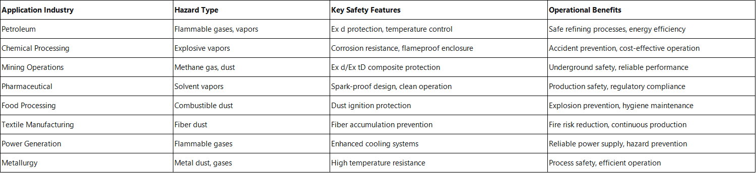 IE3 three phase explosion proof induction motor Industry Application
