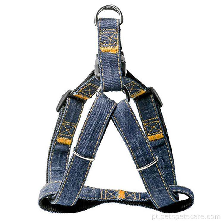 Arnês de cão de jeans de inclinação durável