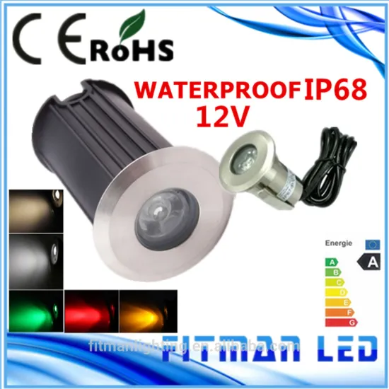 brushed stainless steel ip68 12v led inground light, 1w led underground light