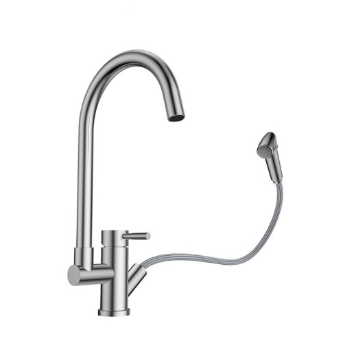 304-stainless steel Dual Handle Pull out Kitchen Faucets