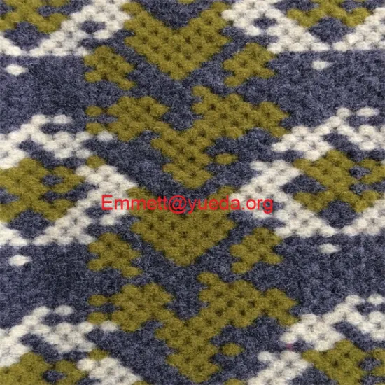new fashion coat cloth, jacquard design pint pattern boiled wool knit fabric