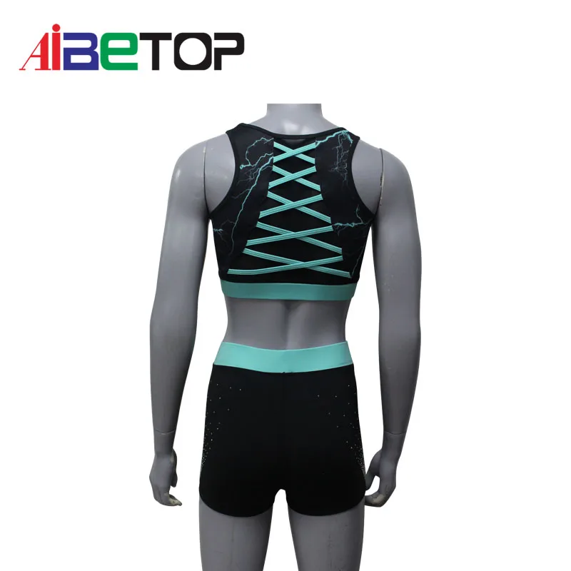 Manufacturer cheer practice wear sexy cheerleader uniform3