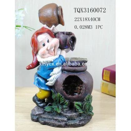 Customized home deocr gome and cherub water foutain