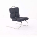 Moderner Leder -Lounge -Stuhl von Jean Dudon