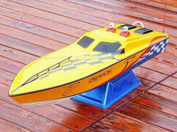 gs-r1306 toy boat, CHALLENGER - ready to run, Gasoline GS26CC, Futaba 2ER transmitter