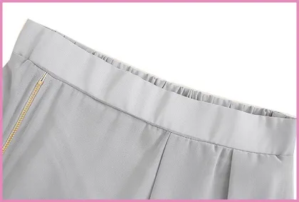 summer thin chiffon long wrap skirt sexy side zipper design skirt