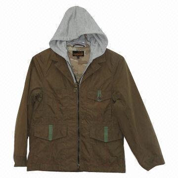 Men's jacket, made of nylon/cotton fabric, casual and fashionable design