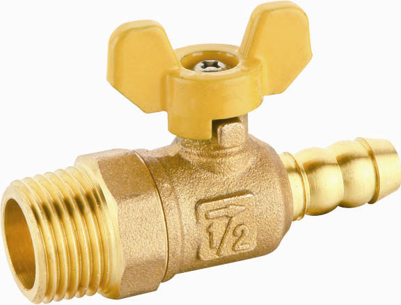 Brass Male Screw Leakproof Gas Ball Valve With Mouth