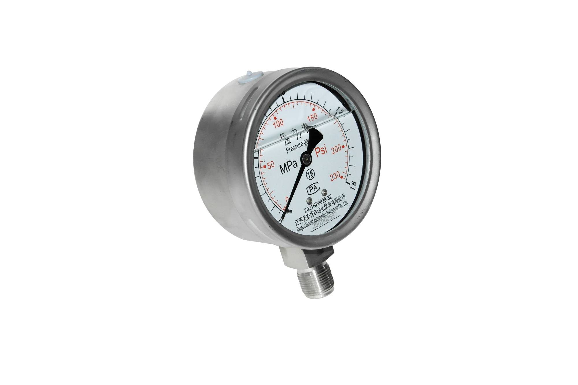 Stainless steel pressure gauge